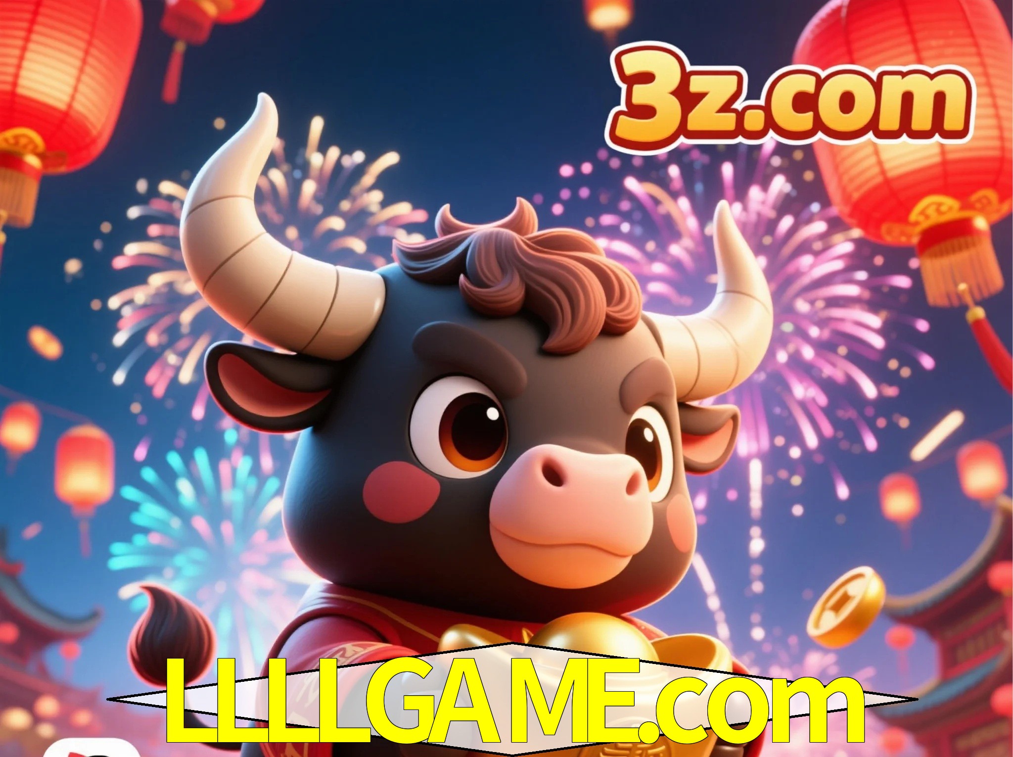 Slot machine 3D icon with number 7 and 1